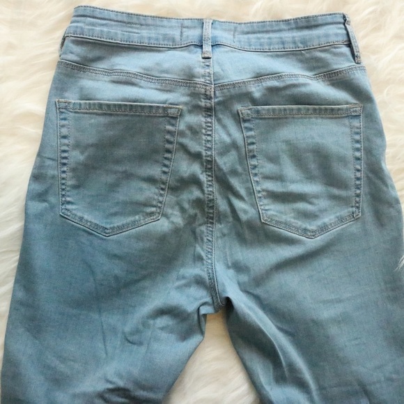 PacSun Light Blue Denim Ripped High Rise Skinny Jeans - Picture 3 of 6